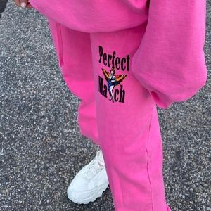 Boys Lie Perfect Match Hot Pink Sweatpants-Size Small